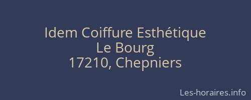 Idem Coiffure Esthétique