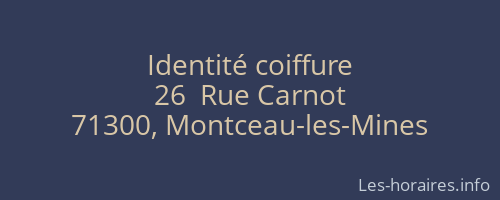 Identité coiffure