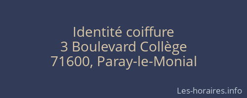 Identité coiffure