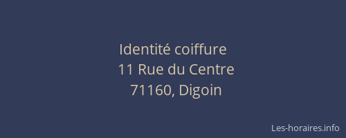 Identit&eacute; coiffure