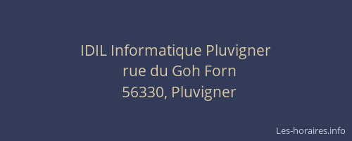 IDIL Informatique Pluvigner