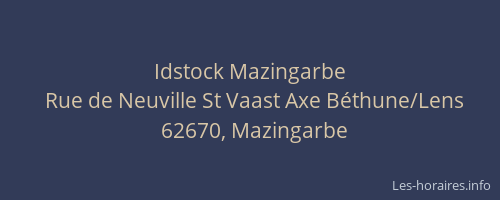 Idstock Mazingarbe