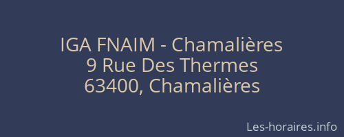 IGA FNAIM - Chamalières