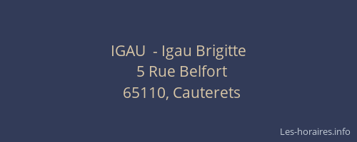 IGAU  - Igau Brigitte