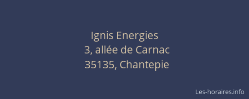 Ignis Energies