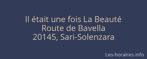 Il &eacute;tait une fois La Beaut&eacute;