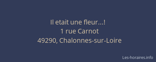 Il etait une fleur...!