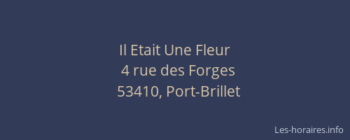 Il Etait Une Fleur