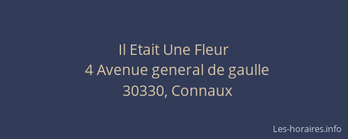 Il Etait Une Fleur