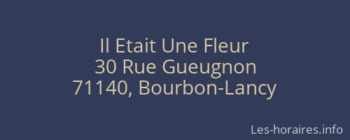 Il Etait Une Fleur