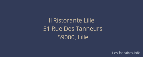 Il Ristorante Lille
