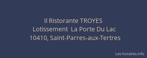 Il Ristorante TROYES