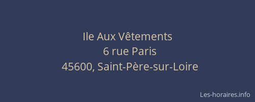 Ile Aux V&ecirc;tements