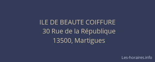 ILE DE BEAUTE COIFFURE