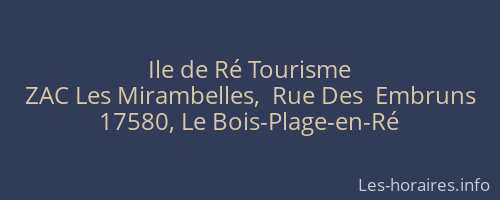 Ile de Ré Tourisme