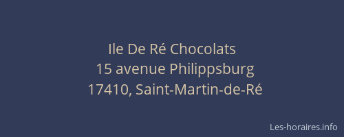 Ile De Ré Chocolats