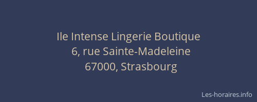 Ile Intense Lingerie Boutique