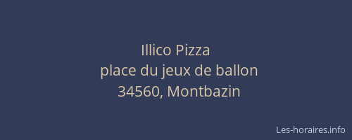 Illico Pizza