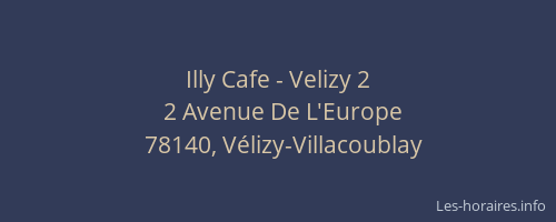 Illy Cafe - Velizy 2