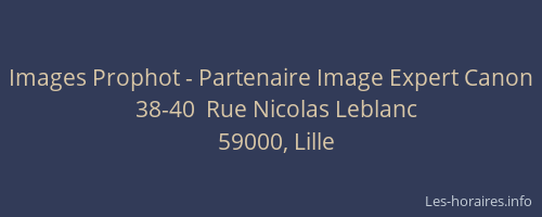 Images Prophot - Partenaire Image Expert Canon