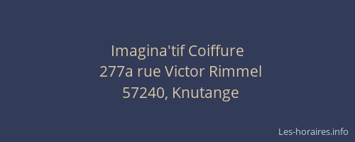 Imagina'tif Coiffure