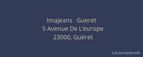 Imajeans   Gueret
