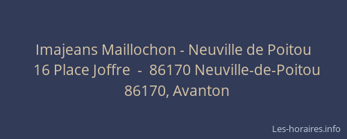 Imajeans Maillochon - Neuville de Poitou