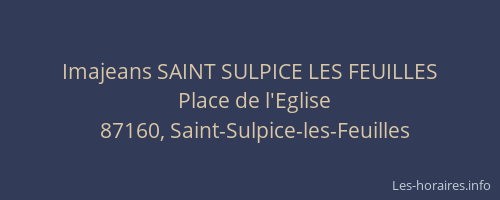 Imajeans SAINT SULPICE LES FEUILLES