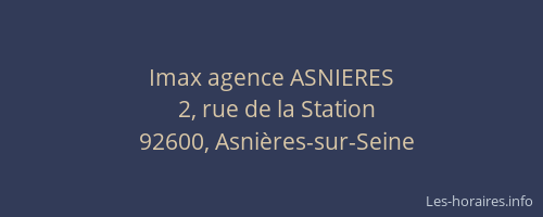 Imax agence ASNIERES
