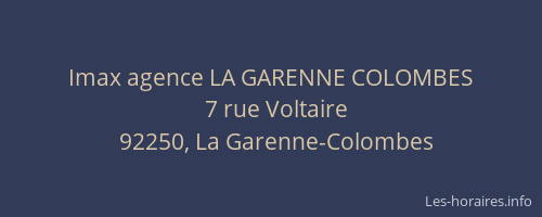 Imax agence LA GARENNE COLOMBES