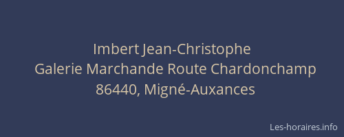 Imbert Jean-Christophe