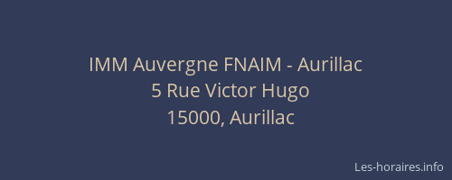 IMM Auvergne FNAIM - Aurillac