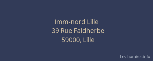 Imm-nord Lille