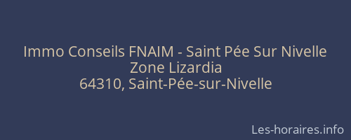 Immo Conseils FNAIM - Saint Pée Sur Nivelle