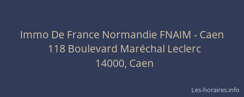 Immo De France Normandie FNAIM - Caen