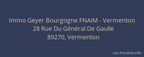 Immo Geyer Bourgogne FNAIM - Vermenton