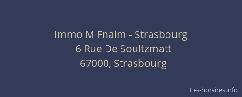 Immo M Fnaim - Strasbourg