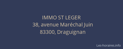 IMMO ST LEGER
