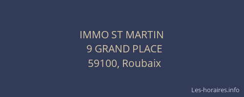 IMMO ST MARTIN