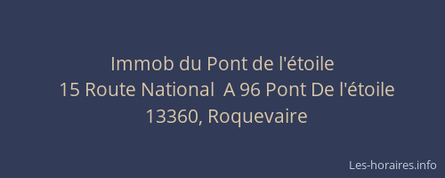 Immob du Pont de l'étoile