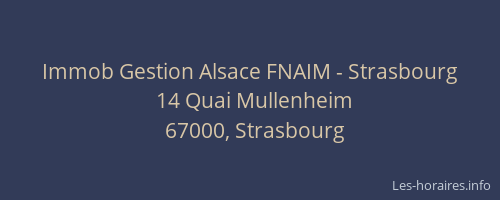 Immob Gestion Alsace FNAIM - Strasbourg