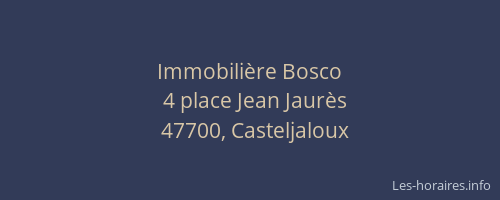 Immobili&egrave;re Bosco