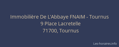 Immobili&egrave;re De L'Abbaye FNAIM - Tournus