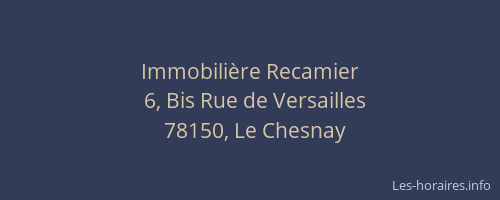 Immobili&egrave;re Recamier