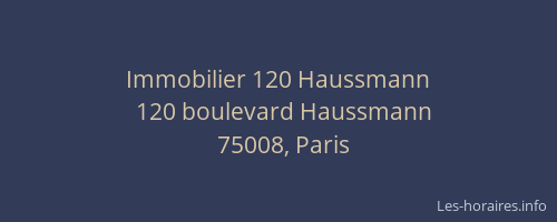 Immobilier 120 Haussmann
