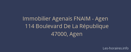 Immobilier Agenais FNAIM - Agen