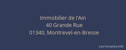 Immobilier de l'Ain