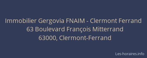 Immobilier Gergovia FNAIM - Clermont Ferrand