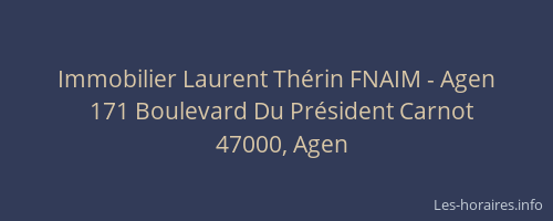 Immobilier Laurent Thérin FNAIM - Agen