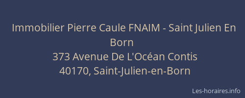 Immobilier Pierre Caule FNAIM - Saint Julien En Born